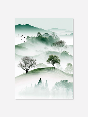 Misty Zen Hills | Canvastavla