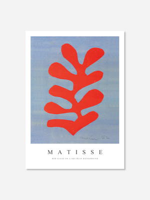 Red Algae on a Sky Blue Background - Henri Matisse | Poster
