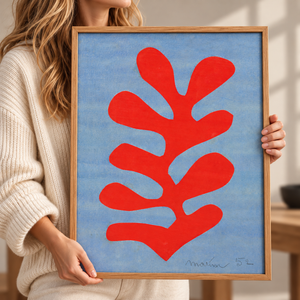 Red Algae on a Sky Blue Background - Henri Matisse | Canvastavla