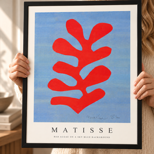 Red Algae on a Sky Blue Background - Henri Matisse | Poster